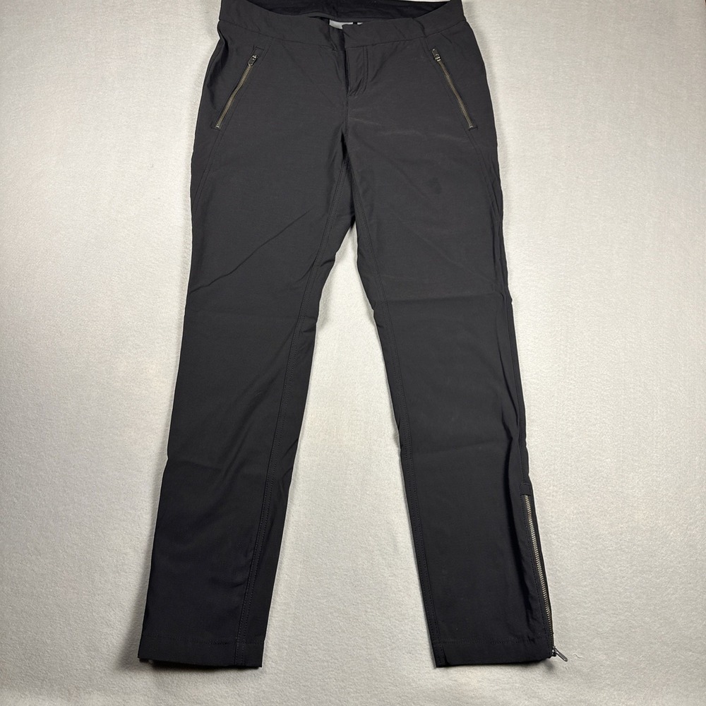 Athleta Black Jogger Pants Zipper Bottom High Waisted Size 10